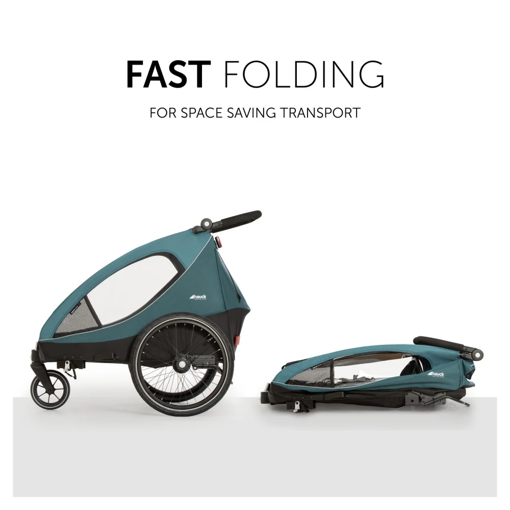 HAUCK Remorque Pour Vélo Dryk Duo Petrol 6 HAUCK Remorque Pour Vélo Dryk Duo Petrol – Image 6