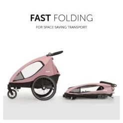 HAUCK Remorque Pour Vélo Dryk Duo Rose 22 HAUCK Remorque Pour Vélo Dryk Duo Rose -Allobébé ha070015037 5