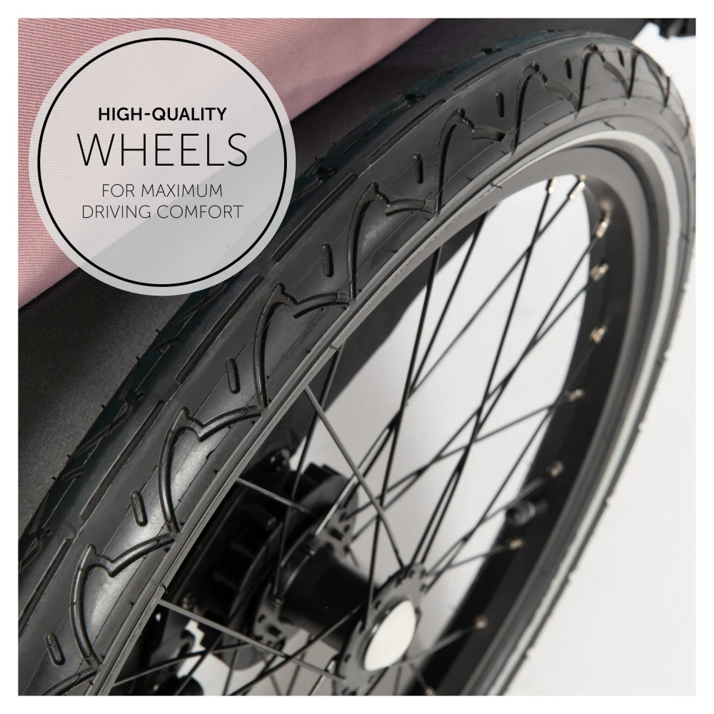 HAUCK Remorque Pour Vélo Dryk Duo Rose 9 HAUCK Remorque Pour Vélo Dryk Duo Rose – Image 9