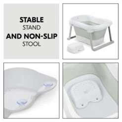 HAUCK Baignoire Pliable Wash N Fold L White Sage 10 HAUCK Baignoire Pliable Wash N Fold L White Sage -Allobébé ha092427034 4