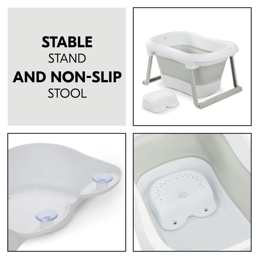 HAUCK Baignoire Pliable Wash N Fold L White Sage 5 HAUCK Baignoire Pliable Wash N Fold L White Sage – Image 5