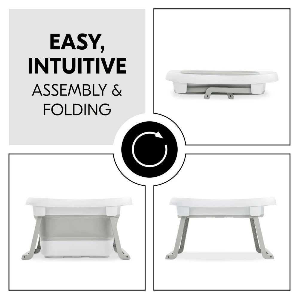 HAUCK Baignoire Pliable Wash N Fold L White Sage 6 HAUCK Baignoire Pliable Wash N Fold L White Sage – Image 6