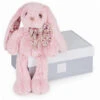 Peluche Bébé Copain Calin Lapin Rose 25 Cm