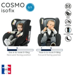 Siège Auto Cosmo Isofix Luxe Gris - Groupe 0/1 12 Siège Auto Cosmo Isofix Luxe Gris - Groupe 0/1 -Allobébé ia031171976 5