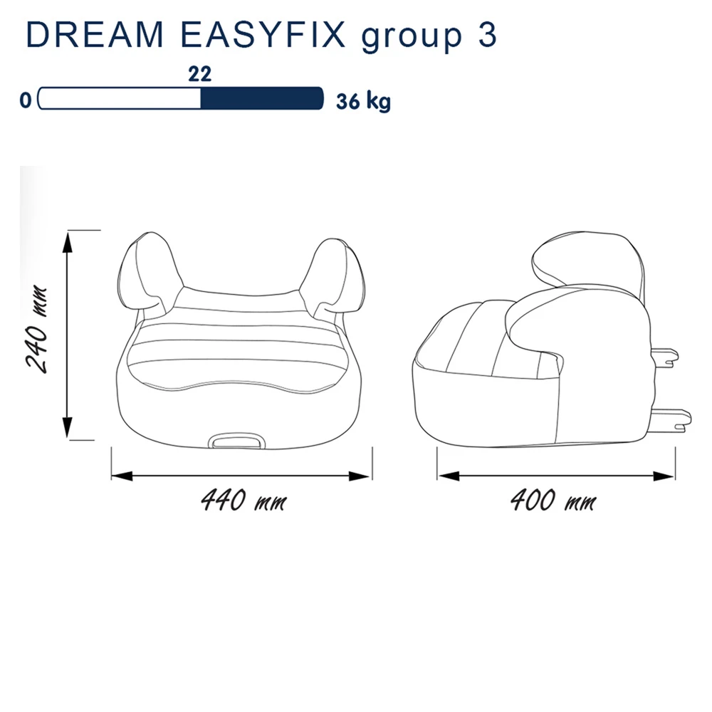 Rehausseur Dream Easyfix Luxe Gris - Groupe 3 4 Rehausseur Dream Easyfix Luxe Gris - Groupe 3 – Image 4