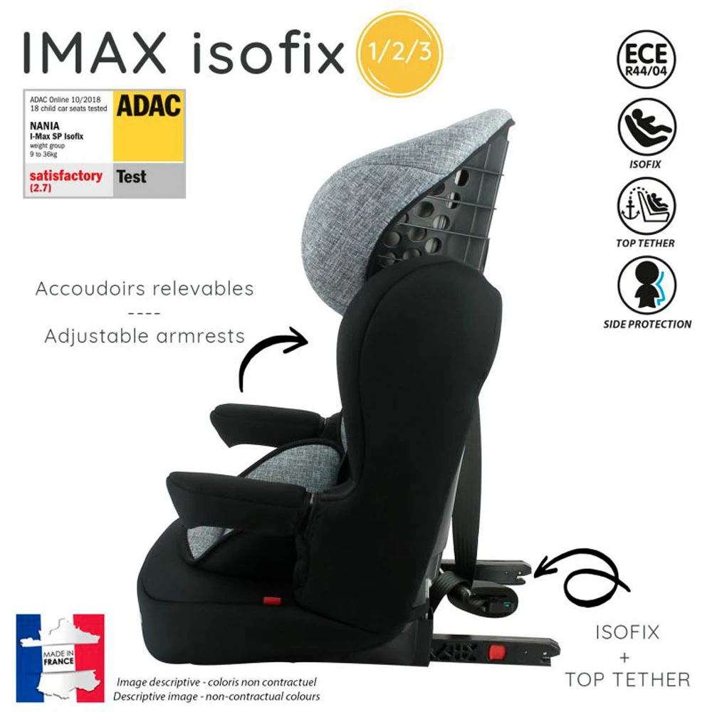 Siège Auto Imax Isofix Luxe Rouge - Groupe 1/2/3 3 Siège Auto Imax Isofix Luxe Rouge - Groupe 1/2/3 – Image 3