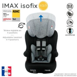 Siège Auto Imax Isofix Luxe Bleu - Groupe 1/2/3 -Allobébé ia032552623 2