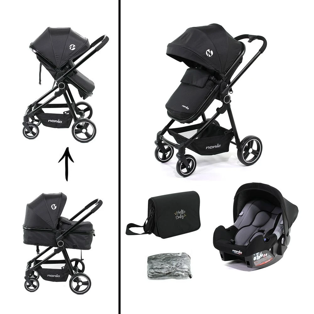 Pack Trio Poussette Giulia Noire 11 Pack Trio Poussette Giulia Noire – Image 11