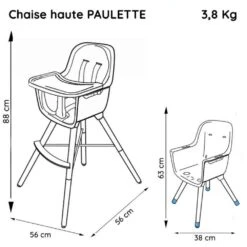 Chaise Haute évolutive Paulette Geometric 7 Chaise Haute évolutive Paulette Geometric -Allobébé ia058009617 3
