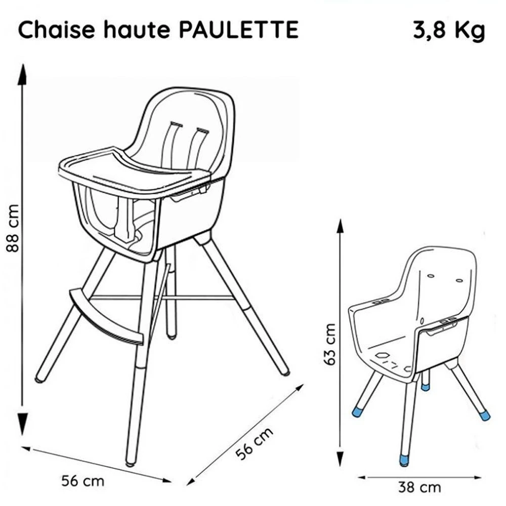Chaise Haute évolutive Paulette Zèbre 4 Chaise Haute évolutive Paulette Zèbre – Image 4