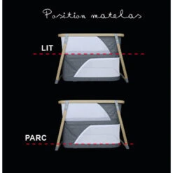 Lit Pliant Bébé 3 En 1 Lido Bois / Gris 21 Lit Pliant Bébé 3 En 1 Lido Bois / Gris -Allobébé ia063182101 10