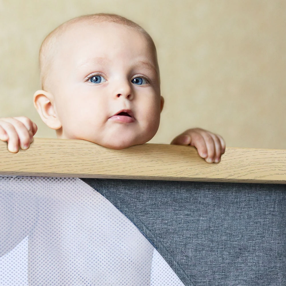 Lit Pliant Bébé 3 En 1 Lido Bois / Gris 9 Lit Pliant Bébé 3 En 1 Lido Bois / Gris – Image 9