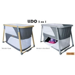 Lit Pliant Bébé 3 En 1 Lido Bois / Gris 20 Lit Pliant Bébé 3 En 1 Lido Bois / Gris -Allobébé ia063182101 9