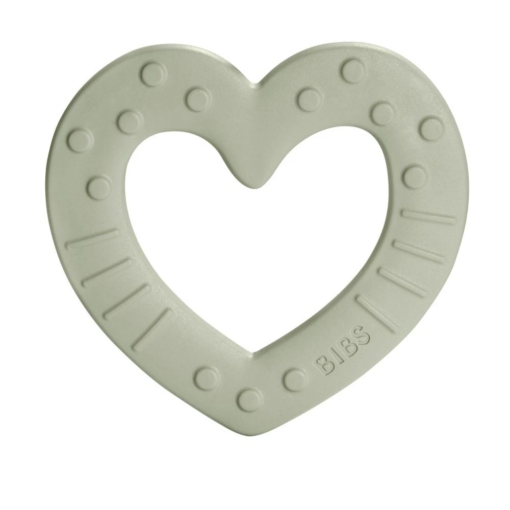 BIBS Anneau De Dentition Coeur Sage 1 BIBS Anneau De Dentition Coeur Sage