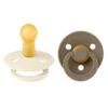 BIBS Pack De 2 Sucettes Colour Caoutchouc 6 Mois+ Ivory Et Dark Oak