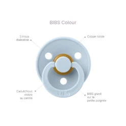 BIBS Pack De 2 Sucettes Colour Caoutchouc Phosphorescente 0-6 Mois Blush Et Vanilla -Allobébé ib061210015 5