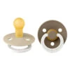BIBS Pack De 2 Sucettes Colour Caoutchouc 0-6 Mois Vanilla Et Dark Oak