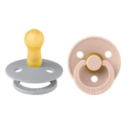 BIBS Pack De 2 Sucettes Colour Caoutchouc 6 Mois+ Cloud Et Blush