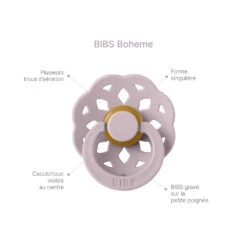BIBS Pack De 2 Sucettes Bohème Caoutchouc 6 Mois+ Vanilla Et Peach 15 BIBS Pack De 2 Sucettes Bohème Caoutchouc 6 Mois+ Vanilla Et Peach -Allobébé ib061229178 5