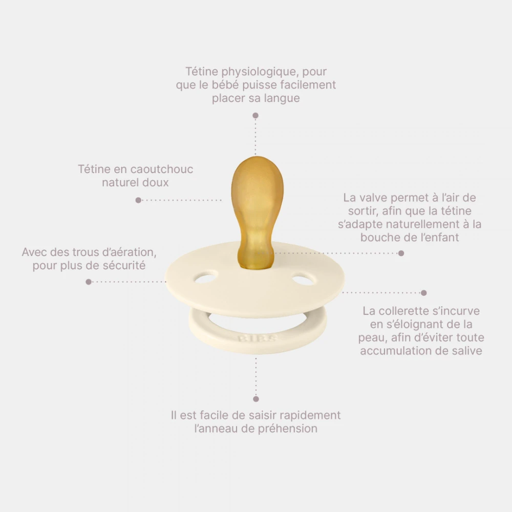 BIBS Pack De 2 Sucettes Colour Caoutchouc Symétrique Phosphorescente 6 Mois+ Sage Et Cloud 5 BIBS Pack De 2 Sucettes Colour Caoutchouc Symétrique Phosphorescente 6 Mois+ Sage Et Cloud – Image 5