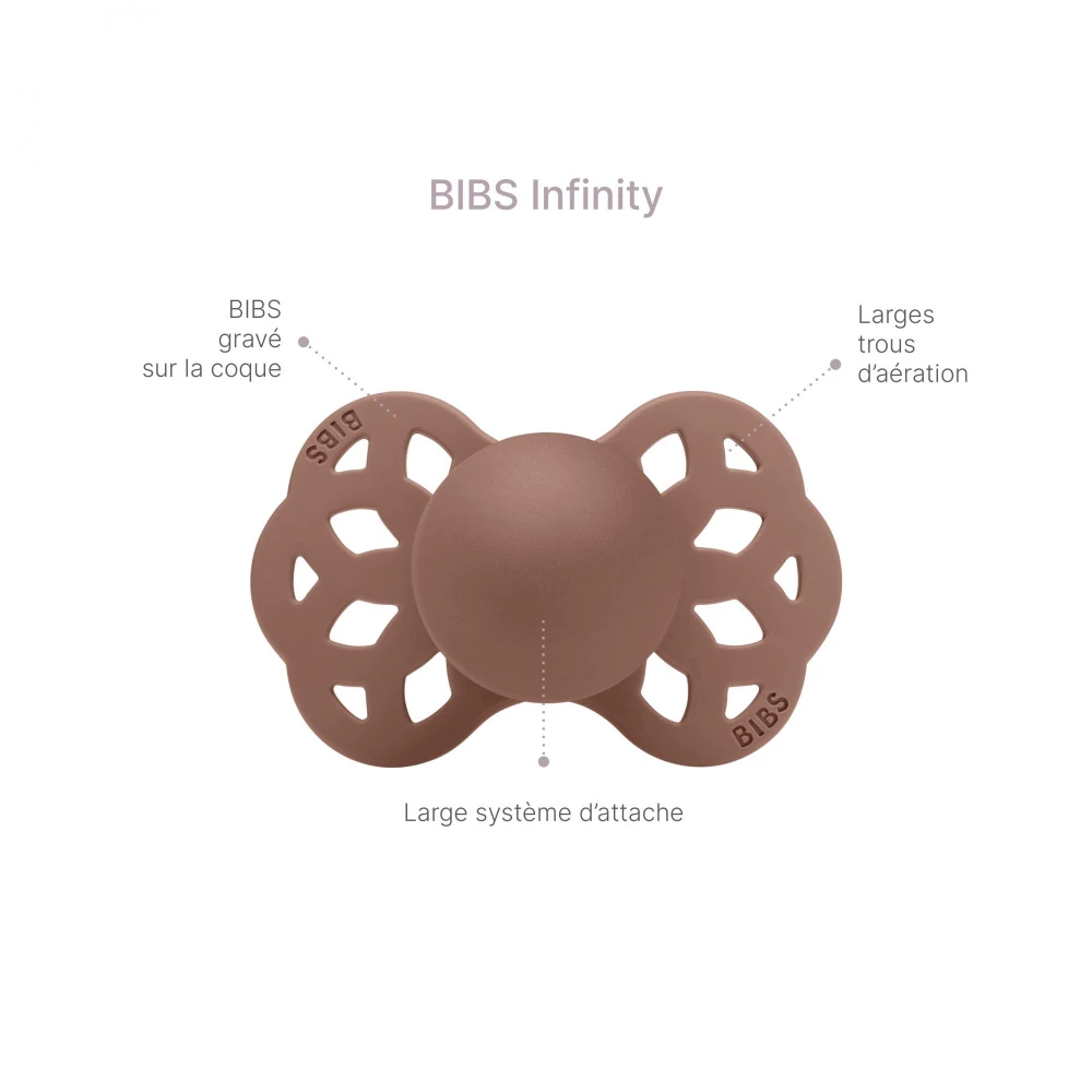 BIBS Pack De 2 Sucettes Infinity Silicone Anatomique 0-6 Mois Vanilla Et Peach 6 BIBS Pack De 2 Sucettes Infinity Silicone Anatomique 0-6 Mois Vanilla Et Peach – Image 6