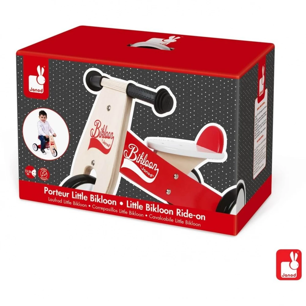 Janod Porteur Little Bikloon Rouge Et Blanc 2 Janod Porteur Little Bikloon Rouge Et Blanc – Image 2
