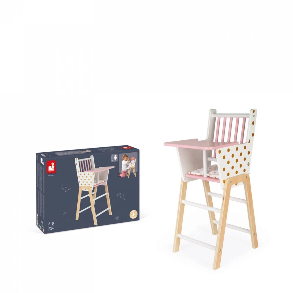 Janod Chaise Haute Poupée Candy Chic 4 Janod Chaise Haute Poupée Candy Chic – Image 4