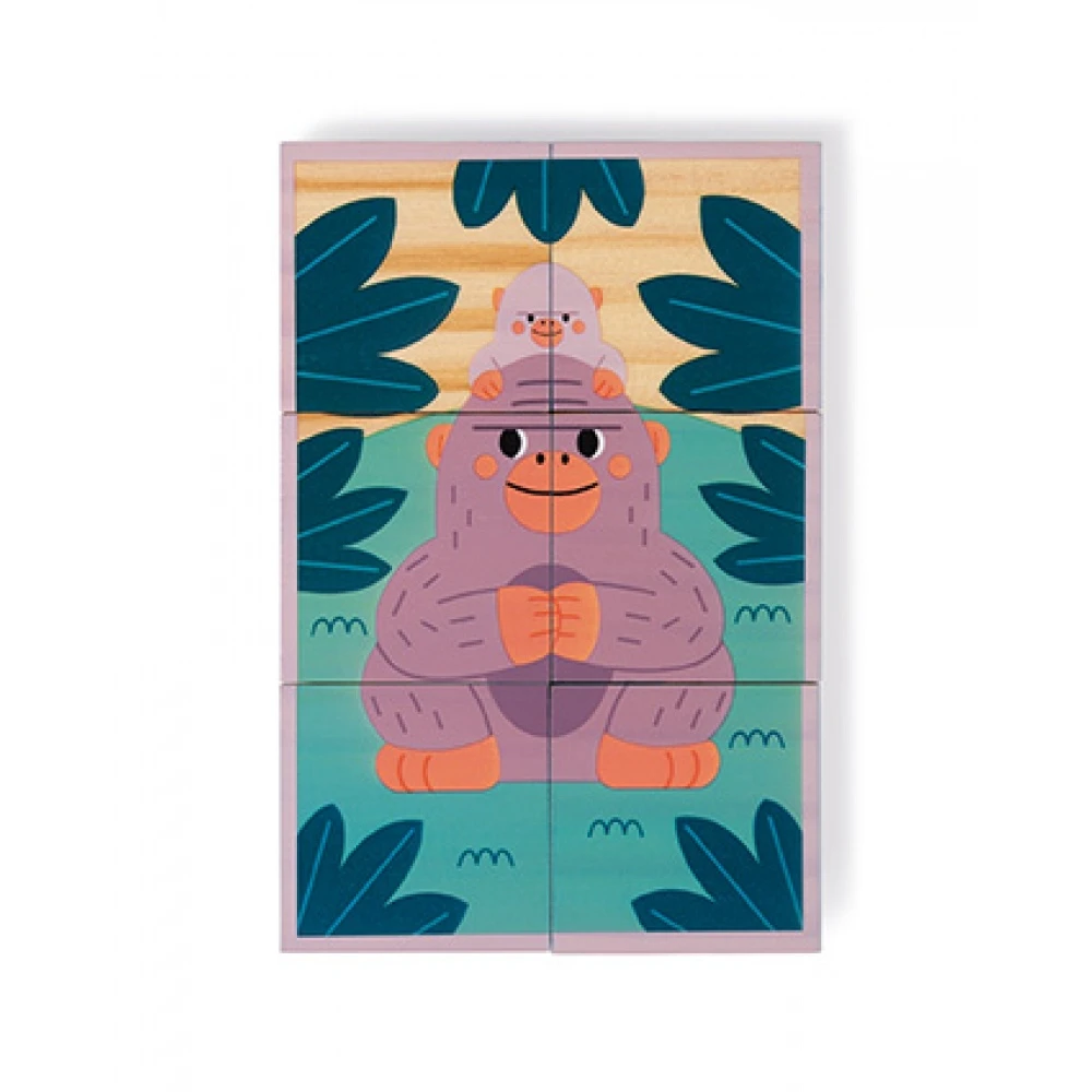 Janod Lot De 6 Cubes En Bois Animaux 8 Janod Lot De 6 Cubes En Bois Animaux – Image 8