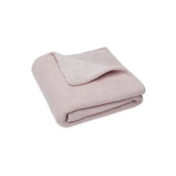 Jollein Couverture Berceau 75x100cm Basic Knit Pale Pink/fleece
