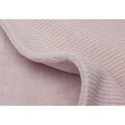 Jollein Couverture Berceau 75x100cm Basic Knit Pale Pink/fleece -Allobébé jl040566107 5