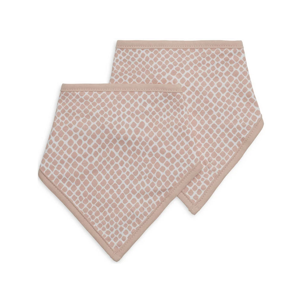 Jollein Lot De 2 Bavoirs Bandana Snake Pale Pink 1 Jollein Lot De 2 Bavoirs Bandana Snake Pale Pink