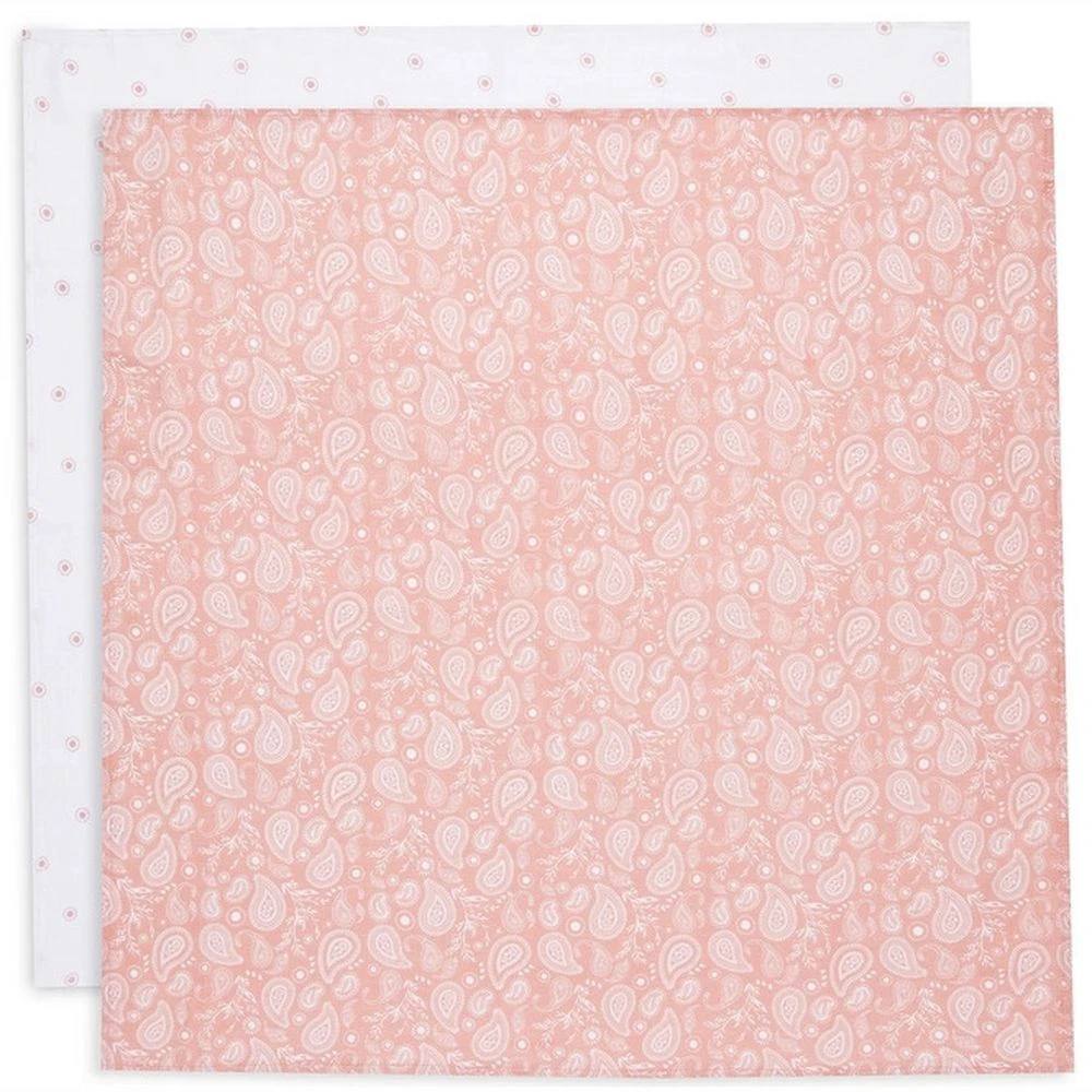 Jollein Lot De 2 Langes Gaze De Coton 70x70 Cm Paisley / Halo Rosewood 1 Jollein Lot De 2 Langes Gaze De Coton 70x70 Cm Paisley / Halo Rosewood