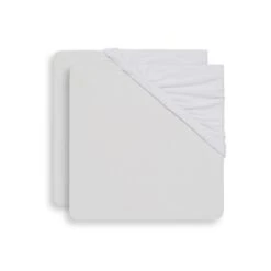 Jollein Lot De 2 Draps Housses 60x120 Cm En Jersey White
