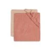 Jollein Lot De 2 Housses Matelas à Langer 50x70 Cm éponge Pale Pink Et Rosewood