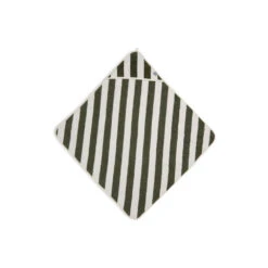 Jollein Cape De Bain Bébé 75x75 Cm éponge Stripe Leaf Green