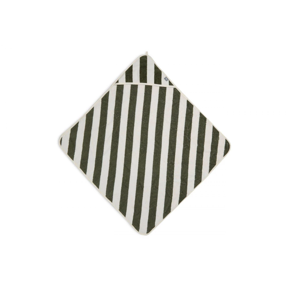 Jollein Cape De Bain Bébé 75x75 Cm éponge Stripe Leaf Green 1 Jollein Cape De Bain Bébé 75x75 Cm éponge Stripe Leaf Green