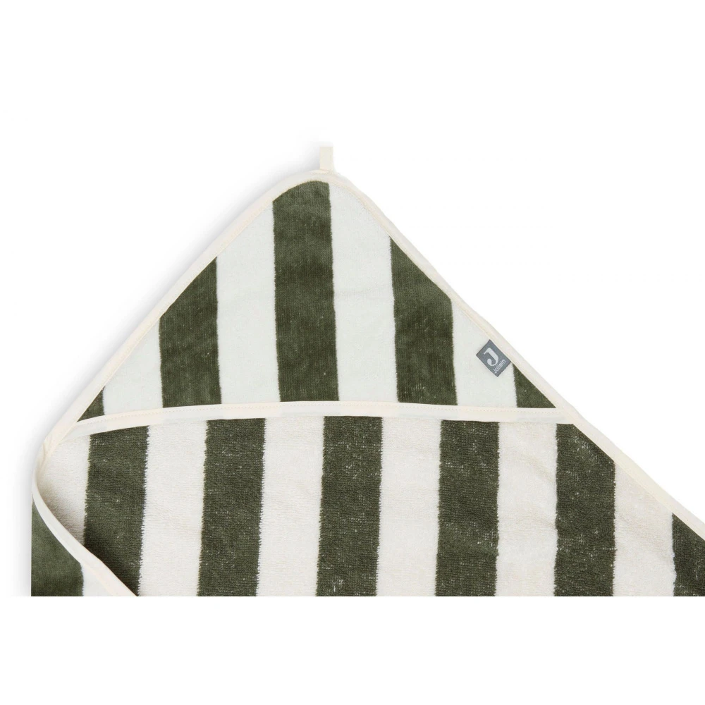 Jollein Cape De Bain Bébé 75x75 Cm éponge Stripe Leaf Green 4 Jollein Cape De Bain Bébé 75x75 Cm éponge Stripe Leaf Green – Image 4
