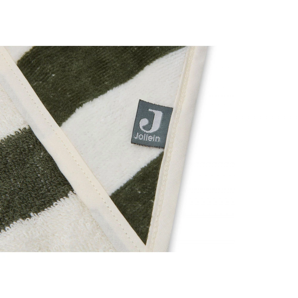 Jollein Cape De Bain Bébé 75x75 Cm éponge Stripe Leaf Green 5 Jollein Cape De Bain Bébé 75x75 Cm éponge Stripe Leaf Green – Image 5