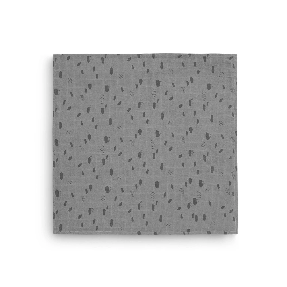 Jollein Lot De 2 Langes Coton Hydrophile 115x115 Cm Spot Storm Grey 2 Jollein Lot De 2 Langes Coton Hydrophile 115x115 Cm Spot Storm Grey – Image 2