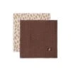 Jollein Lot De 2 Langes Coton Hydrophile 115x115 Cm Meadow Chestnut