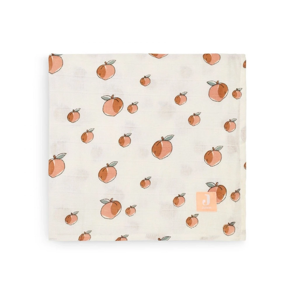 Jollein Lot De 2 Langes Coton Hydrophile 115x115 Cm Peach 2 Jollein Lot De 2 Langes Coton Hydrophile 115x115 Cm Peach – Image 2