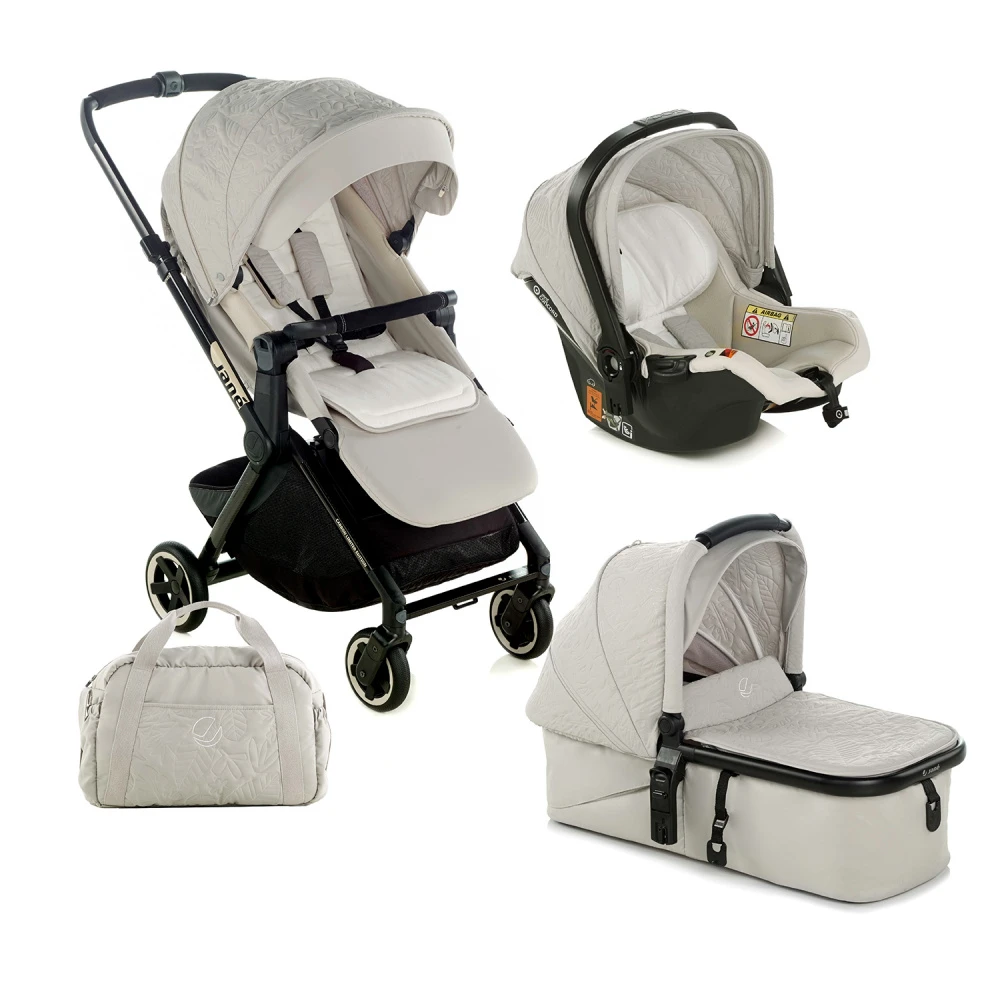 Jané Pack Trio Poussette Newel Carbon + Siège Auto Koos I-size R1 + Nacelle Micro Pro 2 Racer Cream 1 Jané Pack Trio Poussette Newel Carbon + Siège Auto Koos I-size R1 + Nacelle Micro Pro 2 Racer Cream