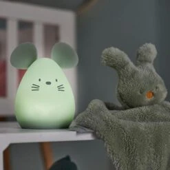 NATTOU Veilleuse Médium Souris Verte 12cm  Silicone -Allobébé jo060476650 2