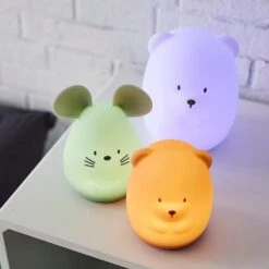 NATTOU Veilleuse Médium Souris Verte 12cm  Silicone -Allobébé jo060476650 3