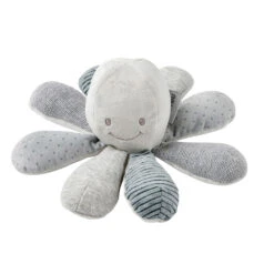 NATTOU Peluche Bébé Pieuvre Activités Gris