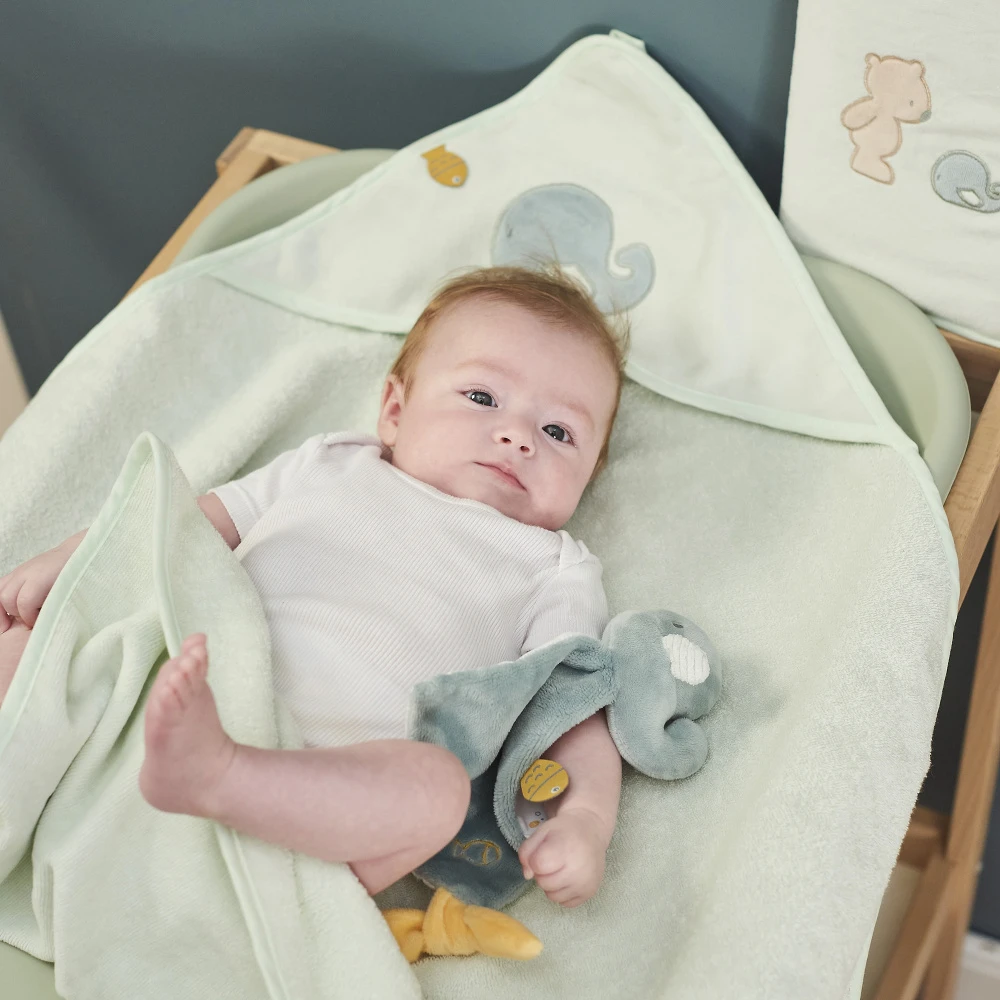 NATTOU Cape De Bain Et Gant De Toilette Roméo Et Jules 2 NATTOU Cape De Bain Et Gant De Toilette Roméo Et Jules – Image 2