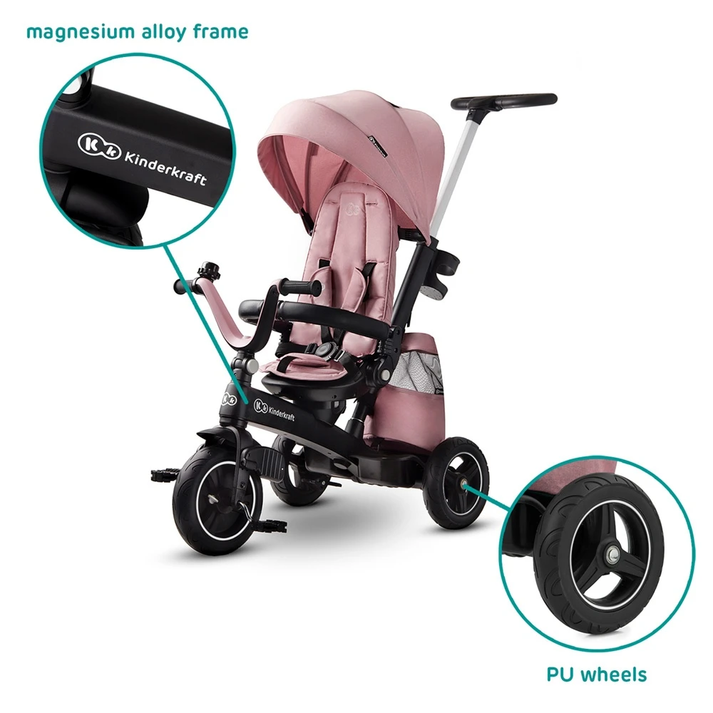 Kinderkraft Poussette Tricycle Easywist Pink 16 Kinderkraft Poussette Tricycle Easywist Pink – Image 16