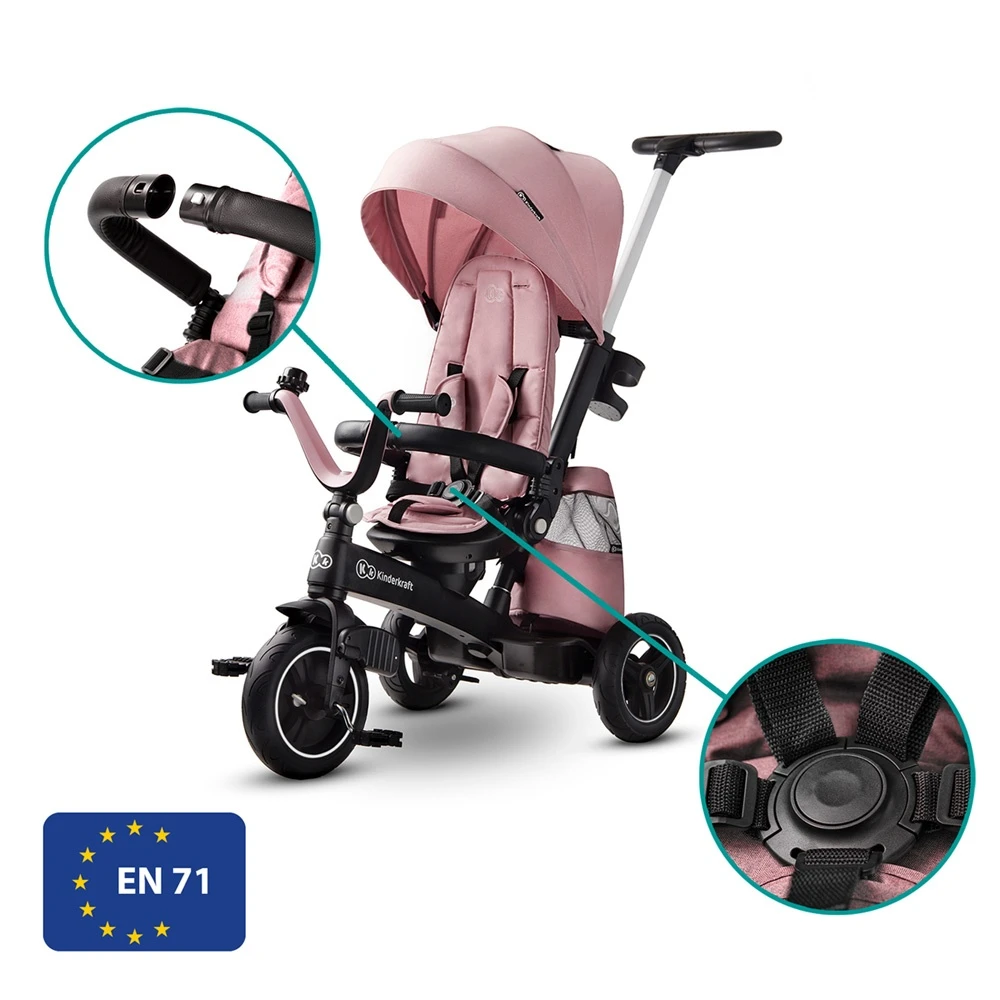 Kinderkraft Poussette Tricycle Easywist Pink 17 Kinderkraft Poussette Tricycle Easywist Pink – Image 17
