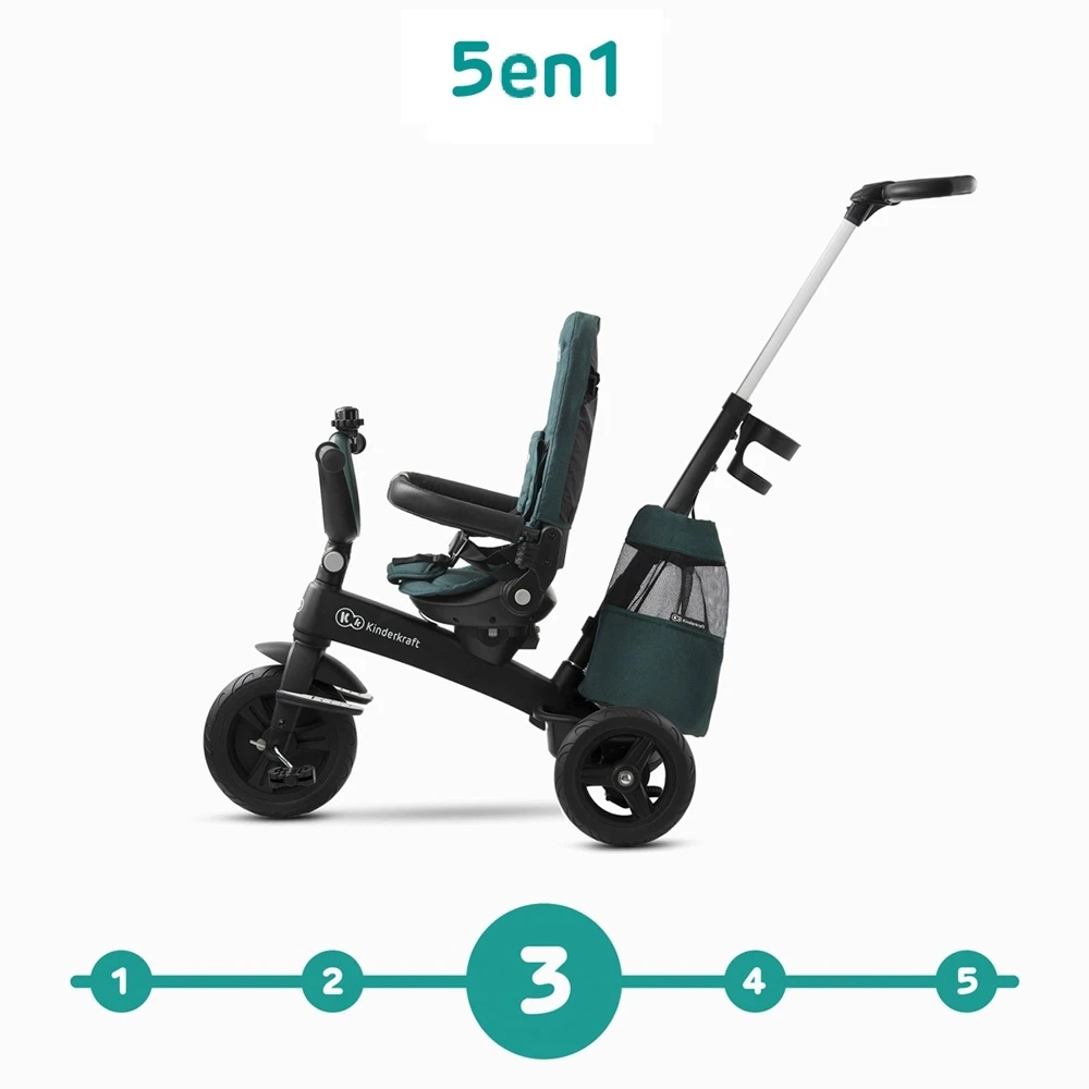 Kinderkraft Poussette Tricycle Easywist Midnight Green 6 Kinderkraft Poussette Tricycle Easywist Midnight Green – Image 6