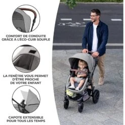 Kinderkraft Pack Poussette Moov Ct Grey -Allobébé kk041420761 5